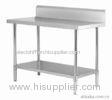 Sliver 2 Tier Assembly Stainless Steel Restaurant Table With Under Shelf