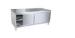 Adjustable Stainless Steel Kitchen Work Table With Single Sliding Door