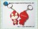 Red cartoon printed metal coin holder soft PVC keychains custom logo