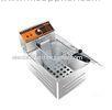 Free standing Commercial Electric Countertop Deep Fryer With 1 Tank / 1 Basket