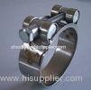 Single Bolt Heavy Duty Stainless Steel Hose Clamps 113-121mm For Fixing Steel Pipe