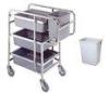 Restaurant Dining Room Leftover Stainless steel Serving Cart Silver