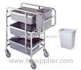 Restaurant Dining Room Leftover Stainless steel Serving Cart Silver