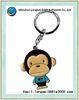 Souvenirs plastic Soft PVC Keychain with Printed Logo Monkey shape