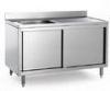Hotel Commercial Single Bowl Commercial Stainless Steel Sinks Cabinet / Drainboard