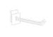 White slat wall, mesh and pegboard 3 - 6 inch PP Plastic Retail Display Hooks 31095,31096,31097,3109