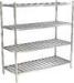 Silver Stainless Steel Catering Equipment 1200x500x1550mm , 4 Tier Storage Shelf