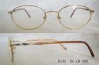 Gold Color Optical Frames For Women , Vintage Round Metal Spectacle Frames