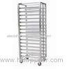 Silver Portable Durable Steamed Bread Shelf Stainless Steel Shelves With Wheels