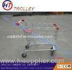 Zinc Plated Supermarket Wire Shopping Trolley Cart German Style Unfolded