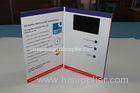 custom memory video brochure card with built - in speaker / Rechargeable battery , A5 size