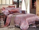 Bedroom Luxury Bed Sets Pink Blended Cotton Jacquard For Children