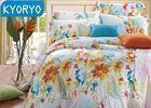 Luxury Double Colorful Cotton Bedding Sets / Twin Bedroom Bed Sets