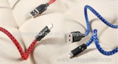 Wholesale product REMAX cable,high purity anaerobic copper line,nylon fibre braid cable for iphone5/6 samsung v8
