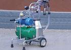 Dry Type Vacuum Pump Mobile Milking Machine With Stainless Steel Teat Cup