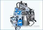 Automatic Trolley Type Piston Pump Mobile Milking Machine For Dairy Cows , 25L