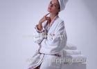 Comfortable Terry Fabric Luxury Hotel Bathrobes / Embroidery Cotton Hotel Style Bath Robe