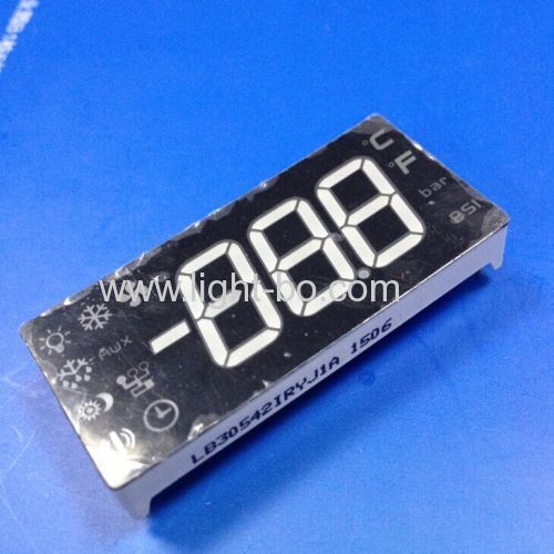 Custom Red/Green/Yellow 0.54 Triple Digit 7-Segment LED Display for Cooling