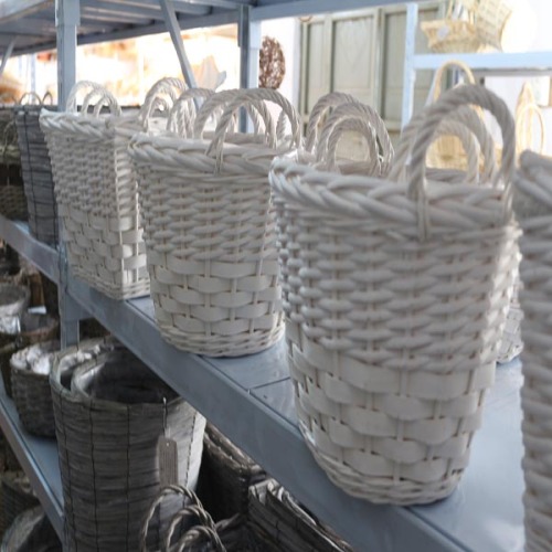 Rectangular willow baskets with liners