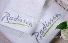 Super Absorbent Luxury Home / Hotel Bath Towels Sets Pure White and Plain Dyed