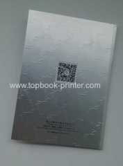 Silver foil hard case bound book printing on demands