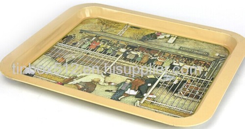 Metal tin food tray