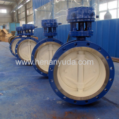 DN400 through going shaft made in China butterfly valve