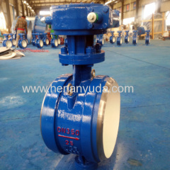 DN350 butt welding butterfly valve with ring