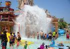 Maya Style Aqua Playground Park Equipment include 4 Fiberglass Water Slides For Children