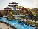 Anti-UV Aqua Park Equipment Large Fiber Glass With 12m Height