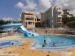 5m Blue Aqua Park Equipment , Fiber Glass Swimming Pool Water Slide