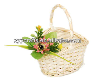 1pc yellow mini wicker gift basket factory supplier