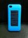 Safety Blue / Black Solar Iphone Charger Case 1500mAh Universal For IPhone 3GS / 4 / 4S