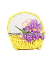 High quality 1pc yellow mini wicker gift basket