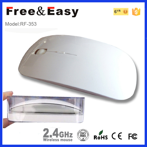  RF-353 2.4GHZ wireless flat apple white mouse