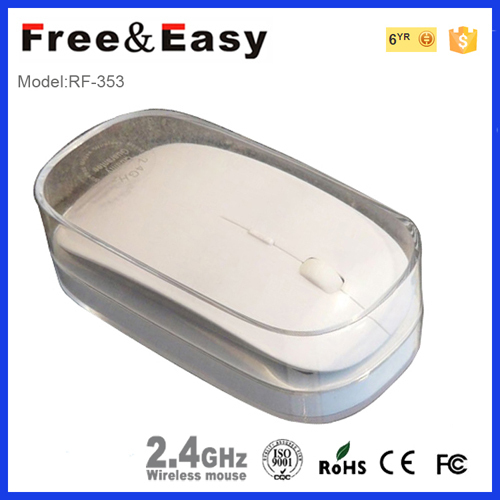  RF-353 2.4GHZ wireless flat apple white mouse