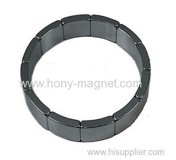 permanent arc segment magnet materials for winding of motors