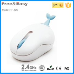 super cute dolphins shape 2.4g wireless toy mouse