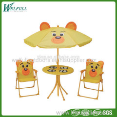 Outdoor Garden Folding Beach Kid Folding Chair and Table with Umbrella for Sale
