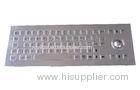 short stroke flat kiosk metal keyboard with trackball panel mounting