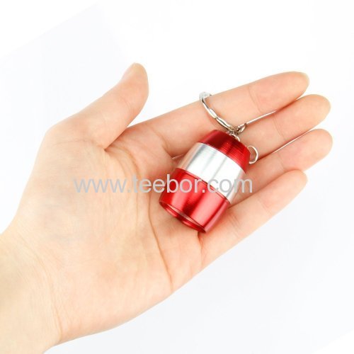 Multicolor Super Nano Mini LED Keychain Flashlight - 50 Lumens with 6 LED Lights Each (Multi Colors Include