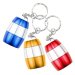 Multicolor Super Nano Mini LED Keychain Flashlight - 50 Lumens with 6 LED Lights Each (Multi Colors Include