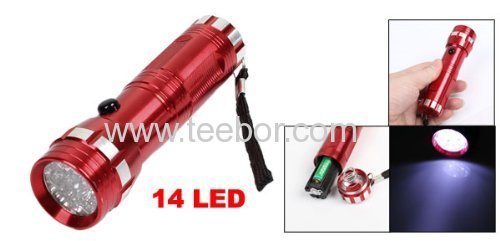 de best goods Stainless High Light 14LED Lamp/Hand Torch Flashlight -Blue,Red, Bleck