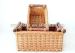 Fashionable willow storage basket with folded handle