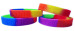 segmented and swirled silicone wristbands