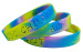 segmented and swirled silicone wristbands