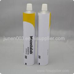 Collapsible aluminum pharmaceutical tube packaging