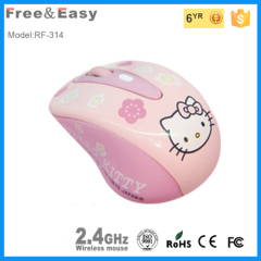 lovely pink wireless mouse