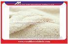 Artificial / Synthetic Coats Lambs Wool Fabric , White Wool Fabrics for Apparel