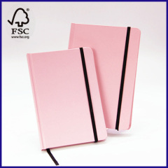 college ruled hardcover notebook with elastic bands